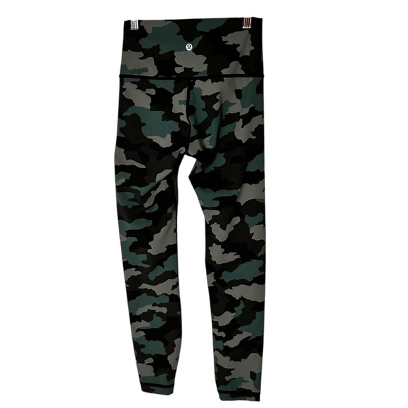 Lululemon Wunder Under High-Rise Tight 25"- Teal Camo- Size 4 - Picture 8 of 13